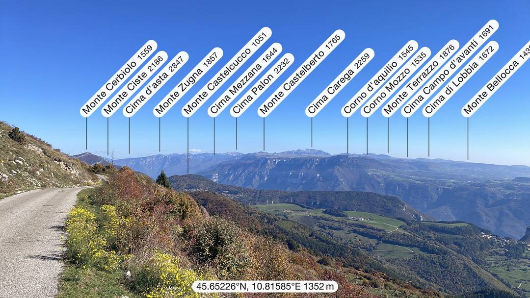 Panorama zu den Lessinischen Alpen